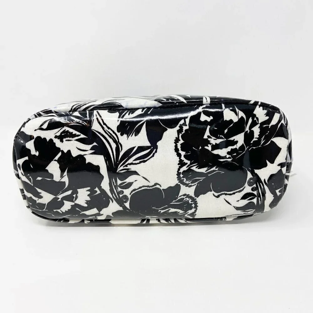 ANNA GRIFFIN | Set of 2 Black White Floral Cosmetic Bags Coated Cotton